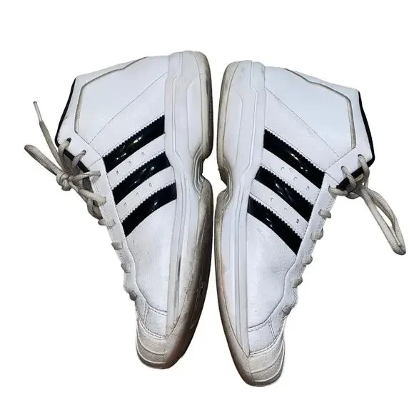 Adidas Men's  'Pro Model 2G' Lace Up Sneakers in Cloud White/Black Size 11.5 - Picture 3 of 9